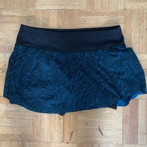 Lululemon Blue & Black Tennis Skirt